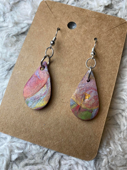 Multicolour Teardrop Dangling Earrings