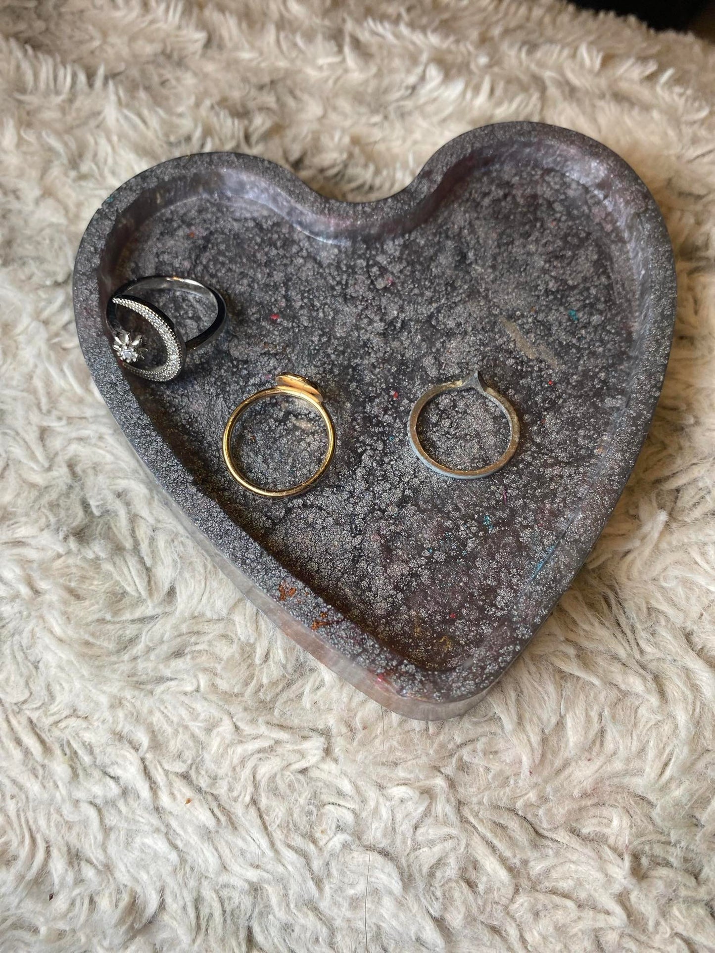 Grey Heart Tray