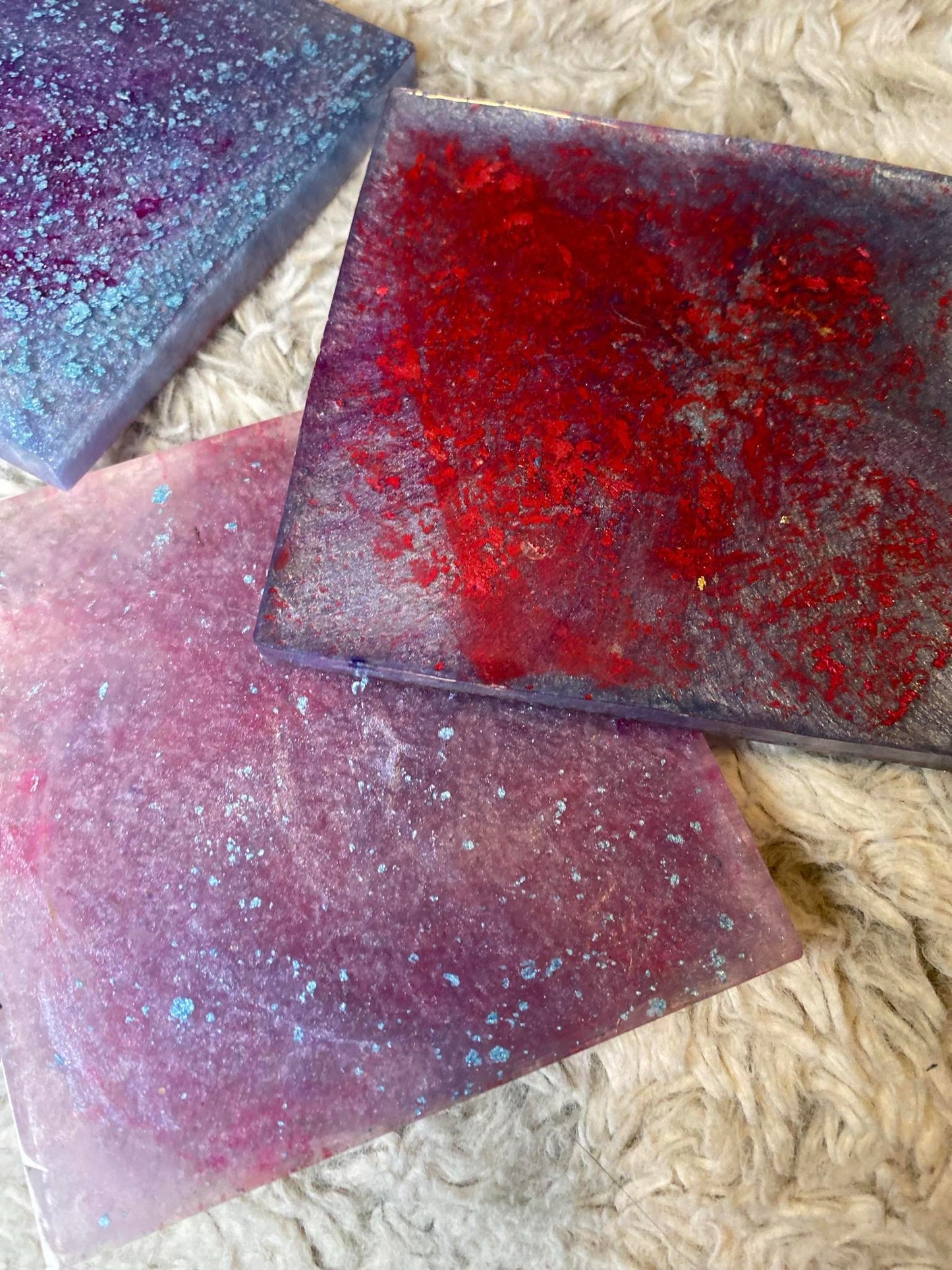 Pink Cosmic Galaxy Resin Coaster