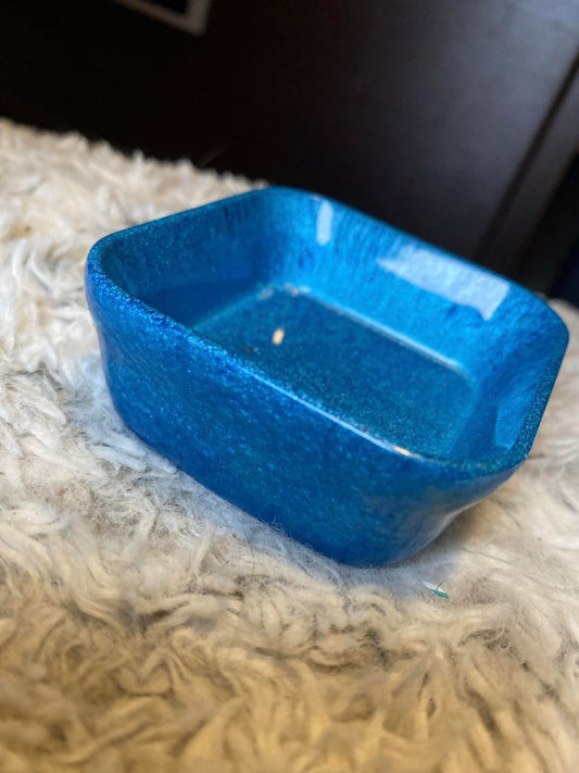 Blue Square Ring Dish