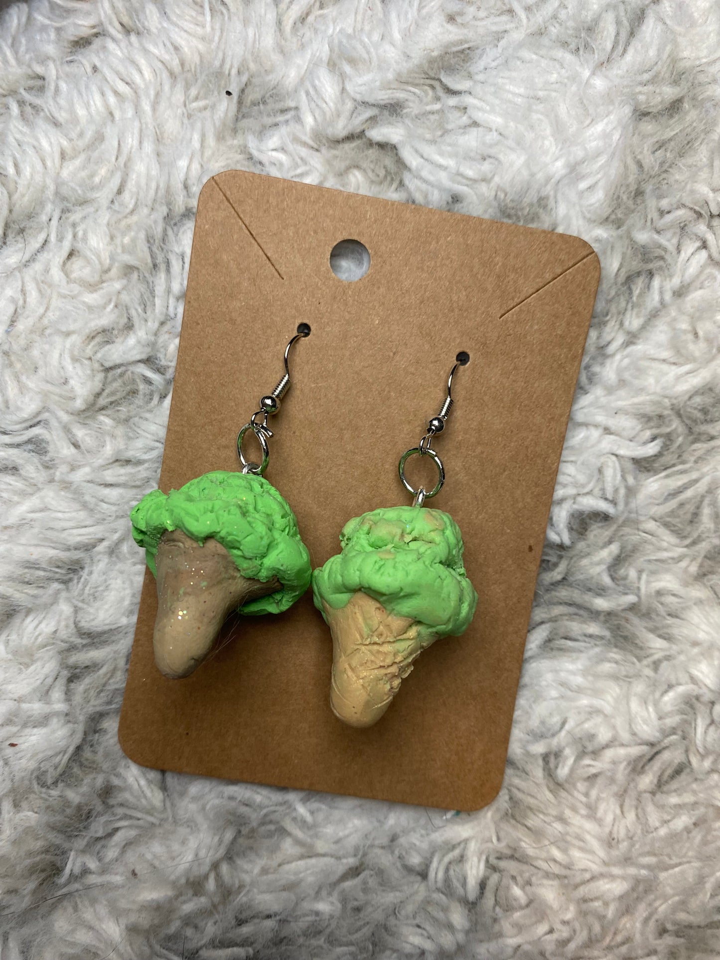 Green Mint Ice Cream Cone Waffle Scoop