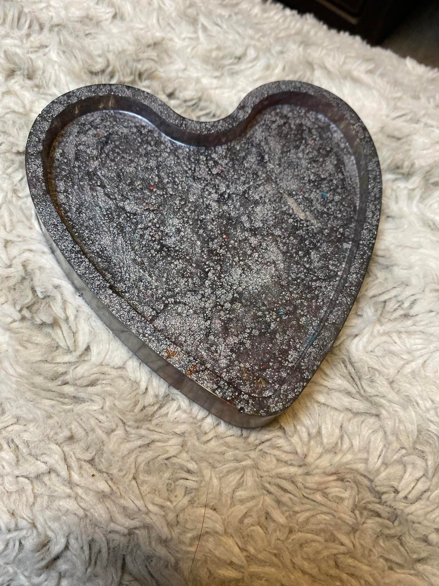 Grey Heart Tray