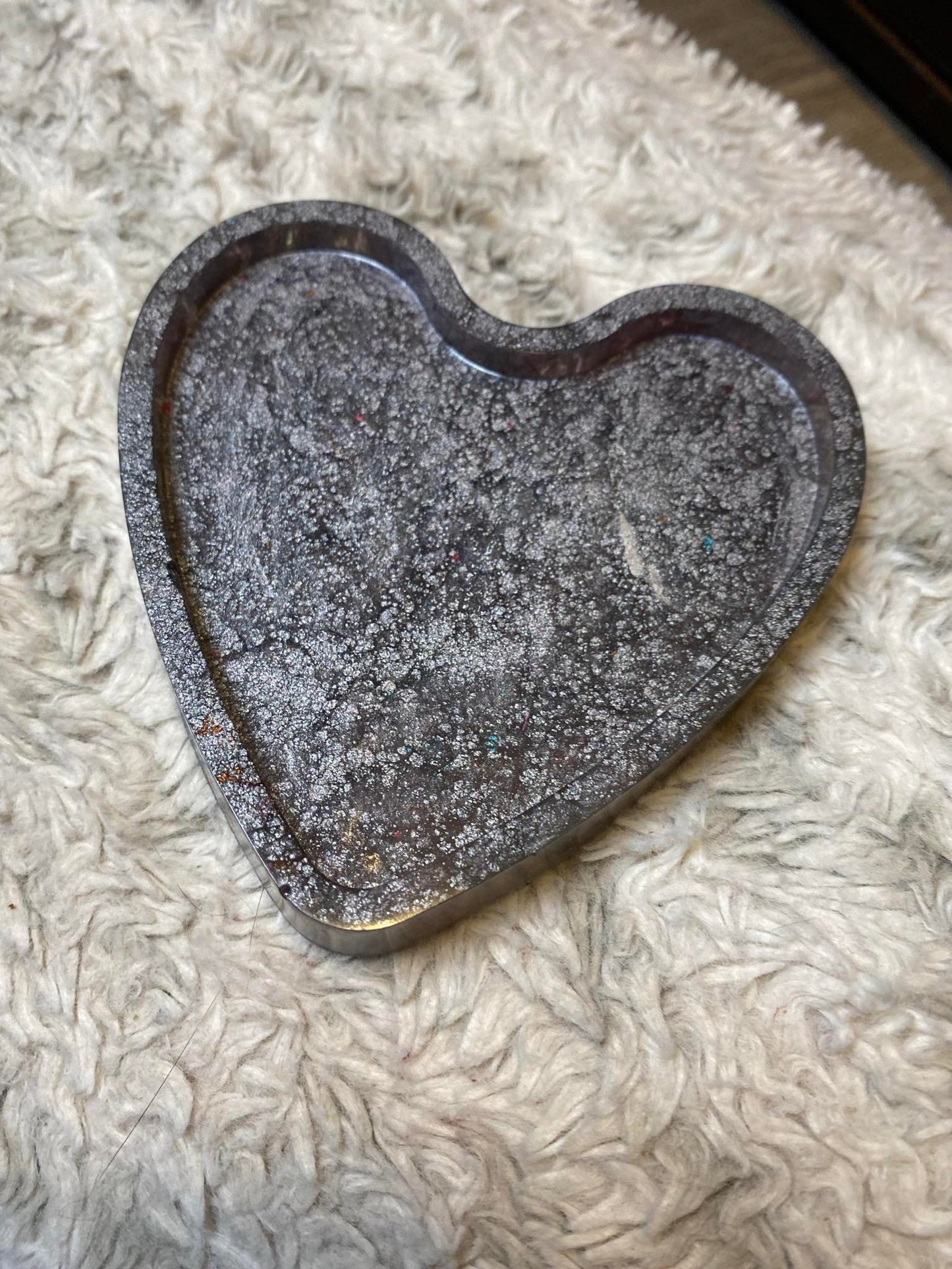 Grey Heart Tray