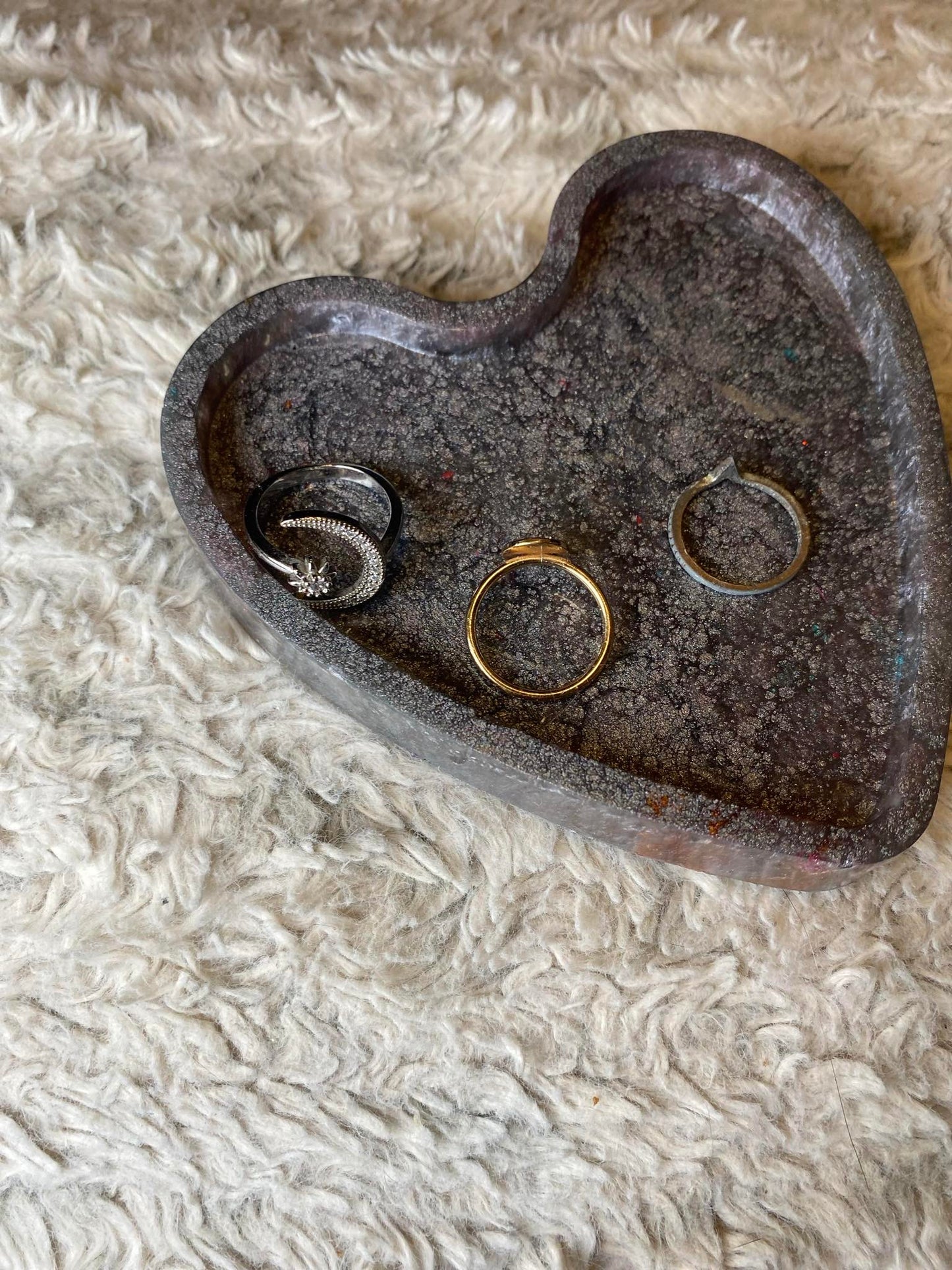 Grey Heart Tray