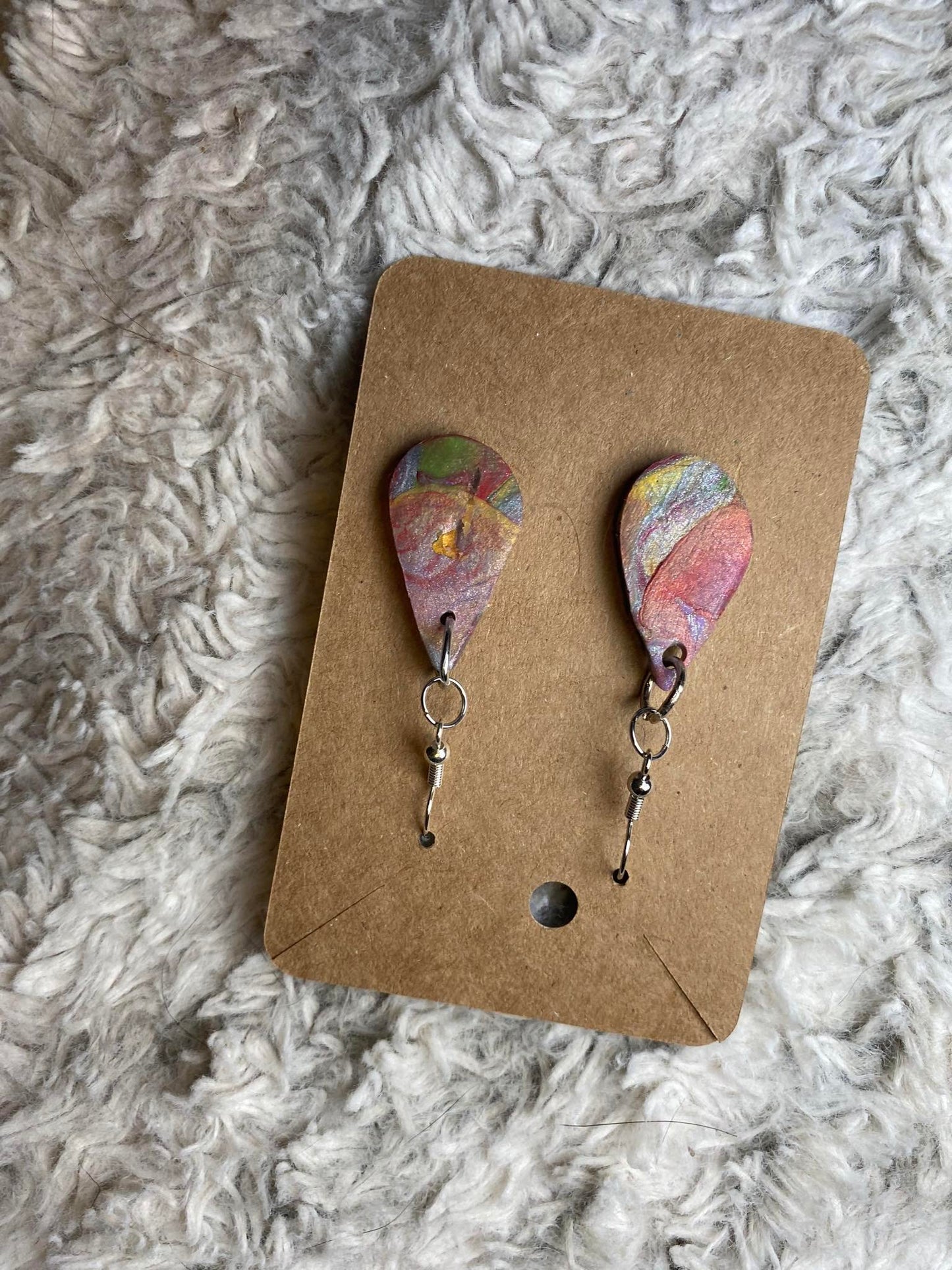 Multicolour Teardrop Dangling Earrings