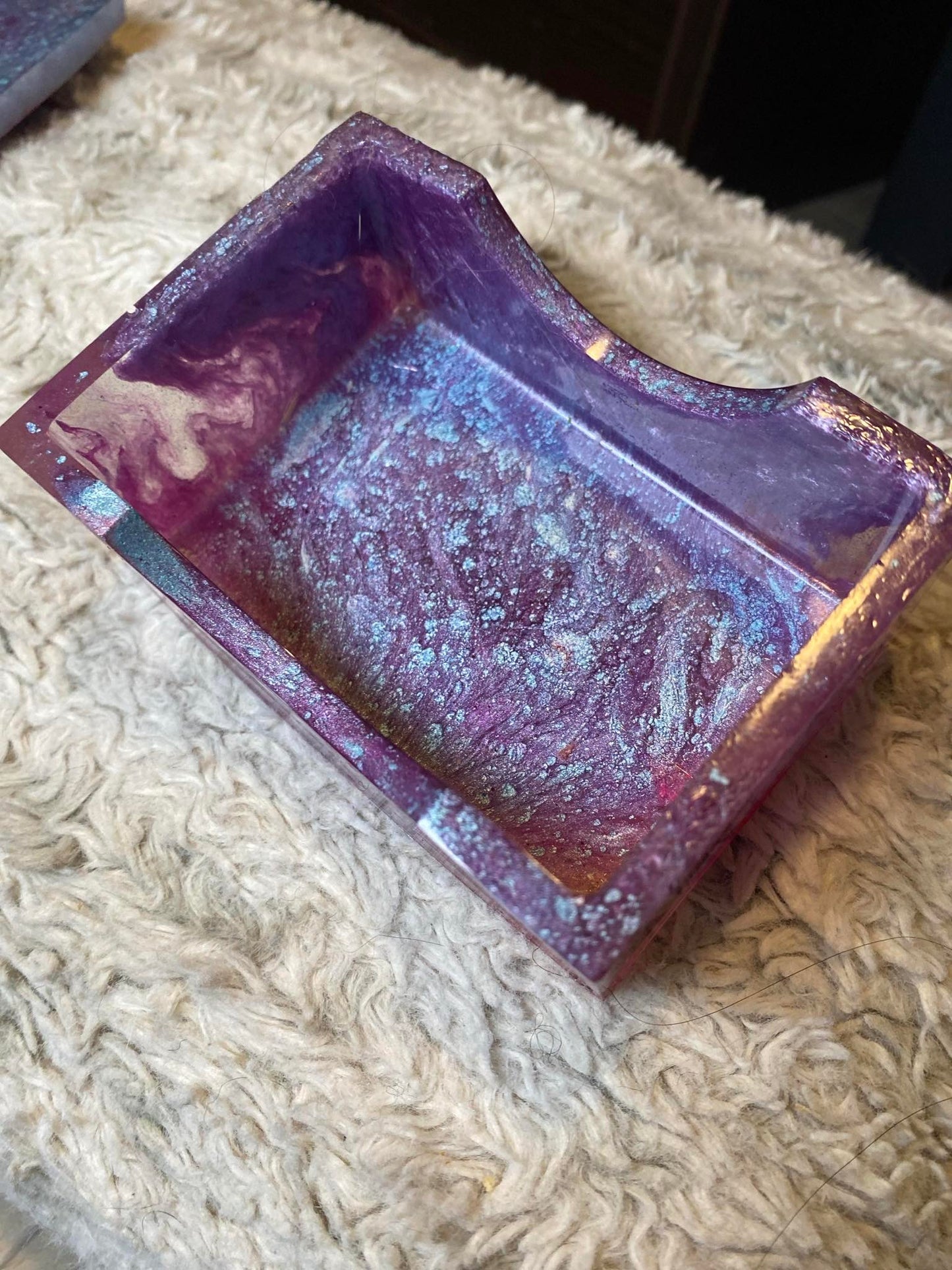 Pink Cosmic Galaxy Resin Coaster