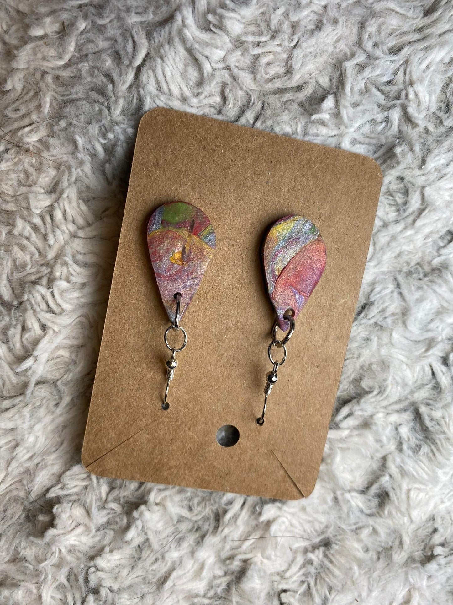 Multicolour Teardrop Dangling Earrings