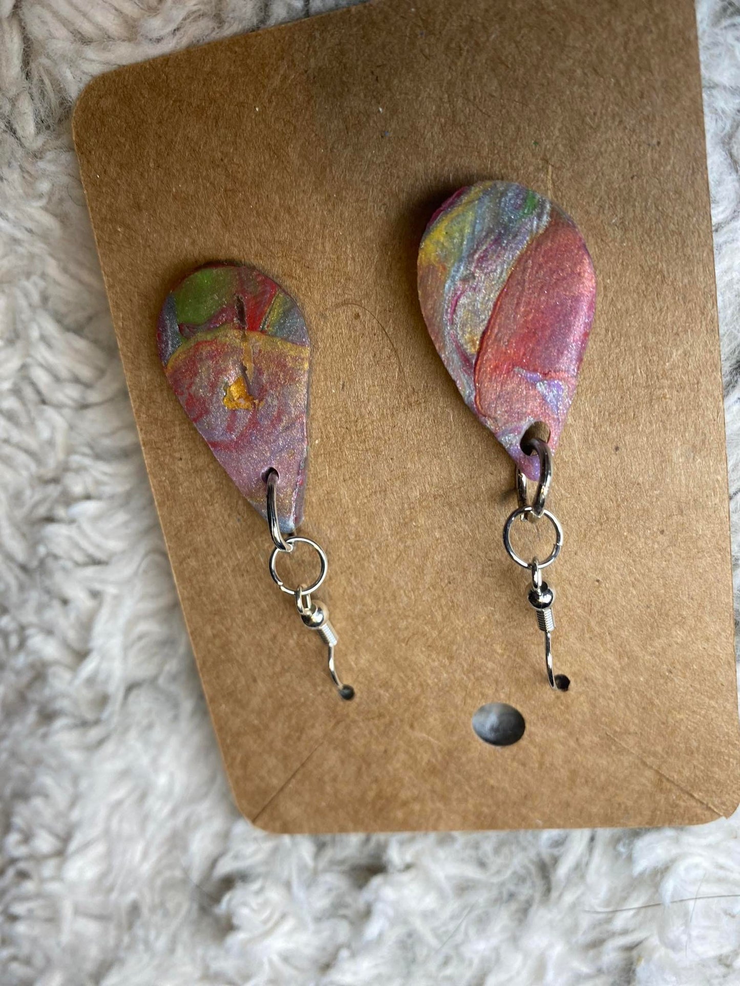 Multicolour Teardrop Dangling Earrings