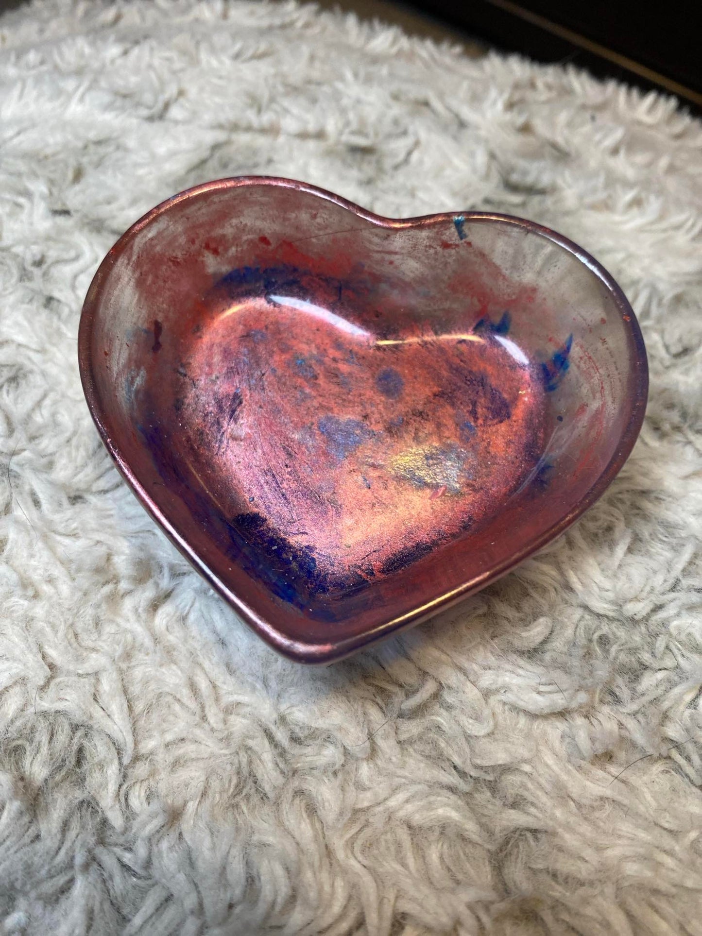 Pink, Blue, and Purple Heart Ring Dish