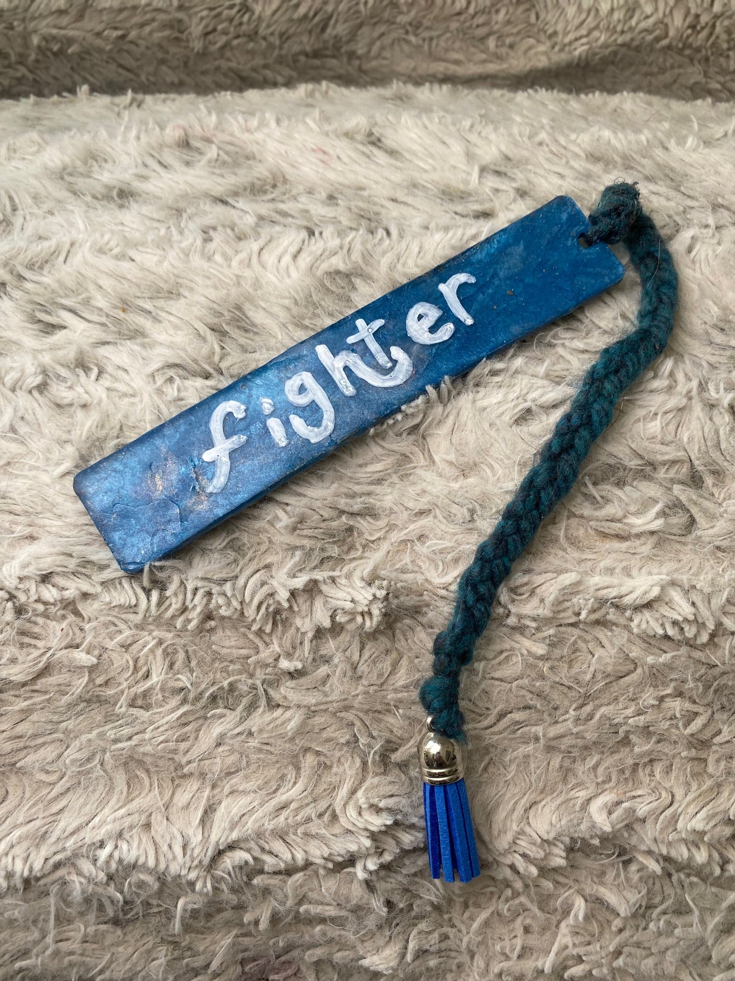 Blue "Fighter" Bookmark