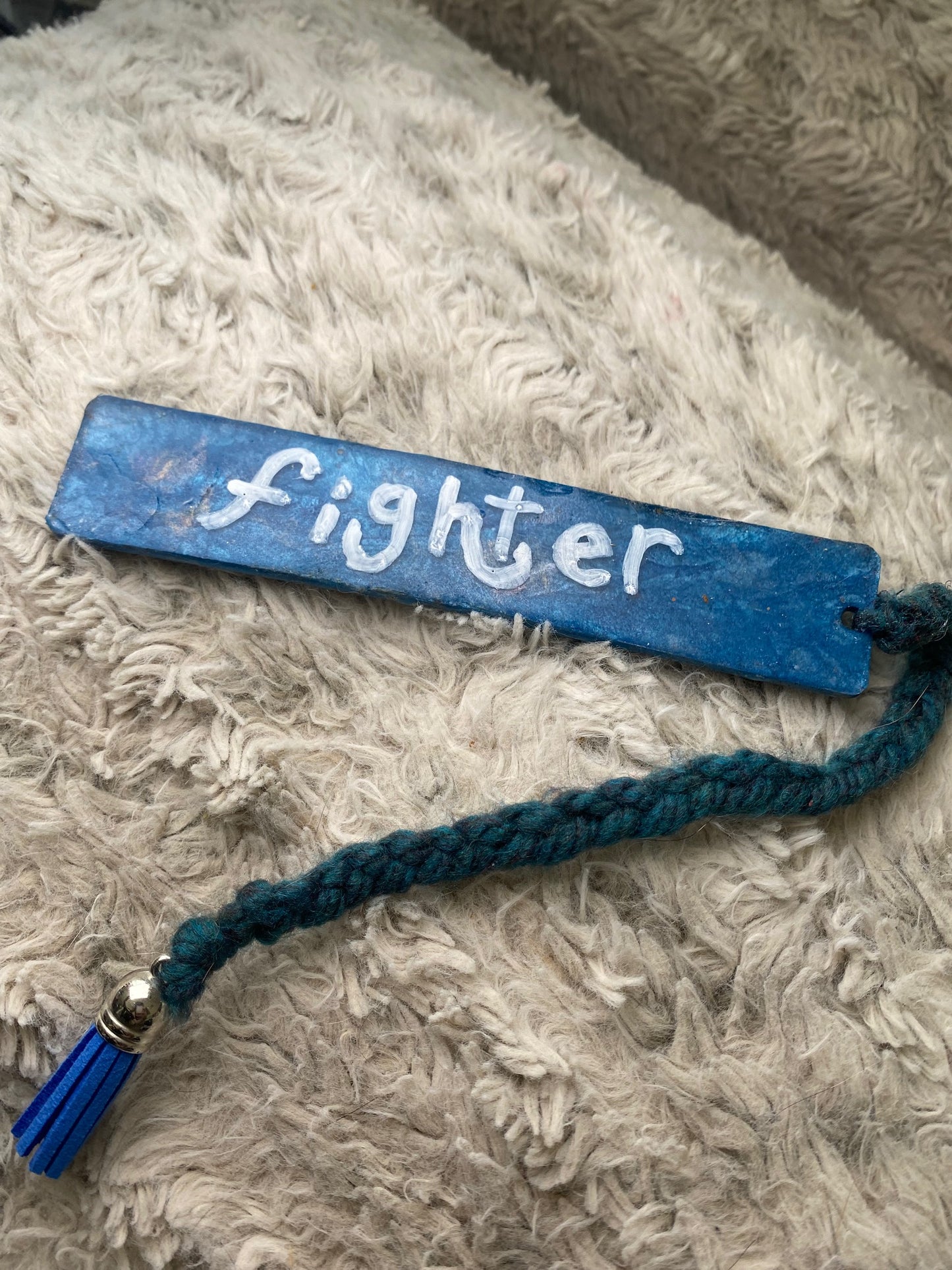 Blue "Fighter" Bookmark