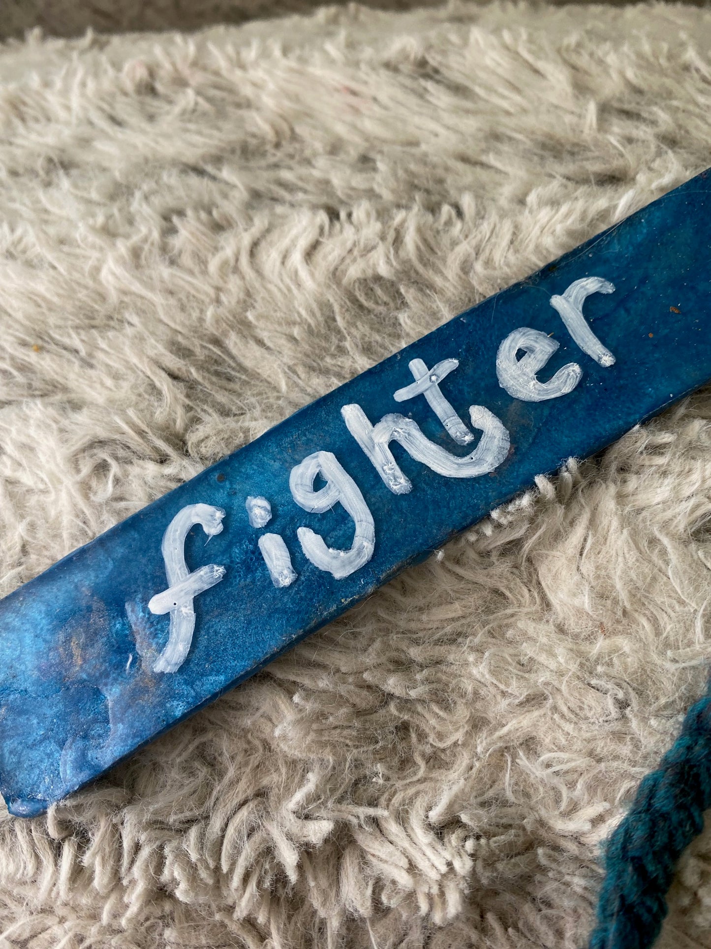 Blue "Fighter" Bookmark