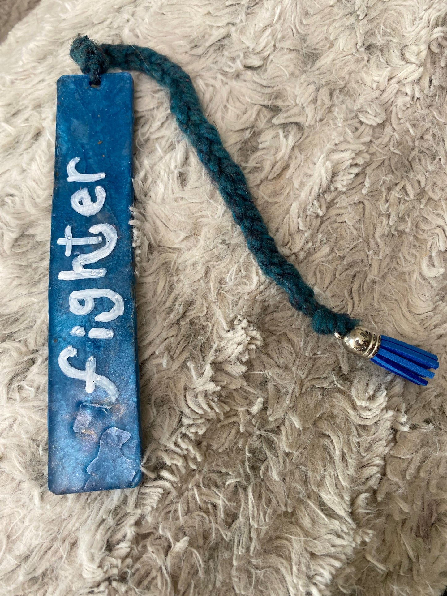 Blue "Fighter" Bookmark