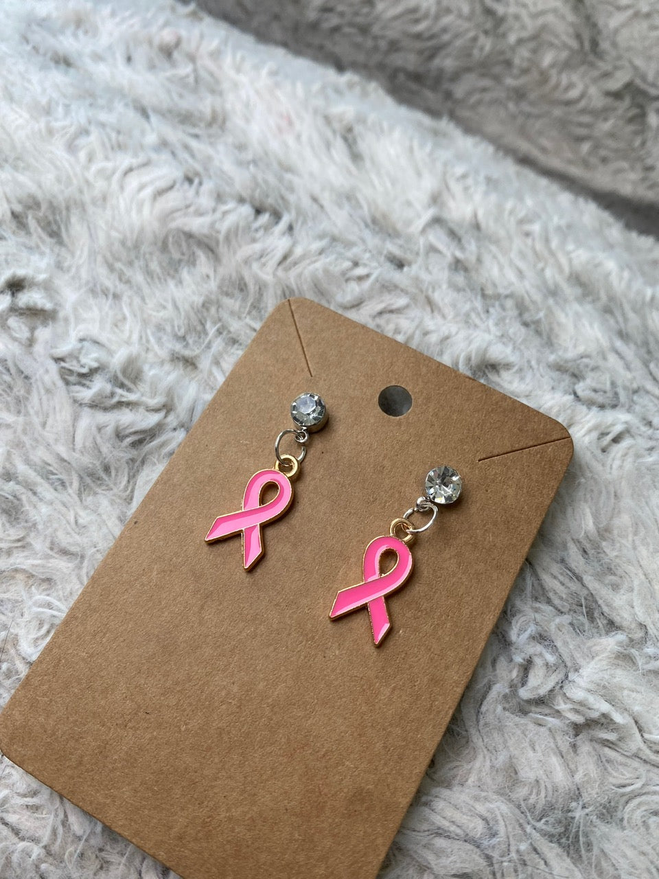 Awareness Ribbon Dangling Earrings