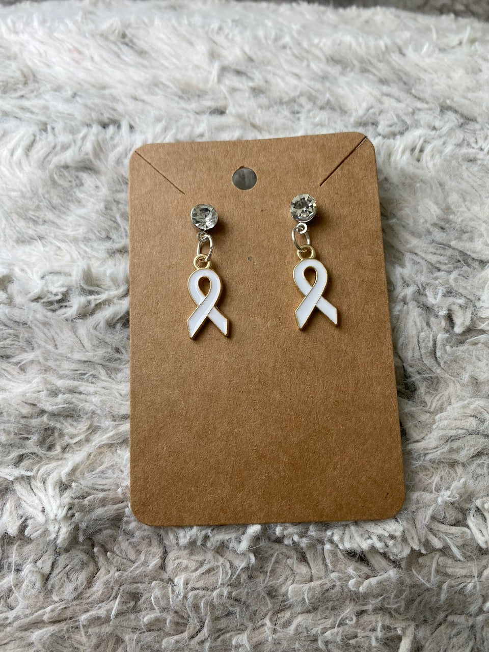 Awareness Ribbon Dangling Earrings