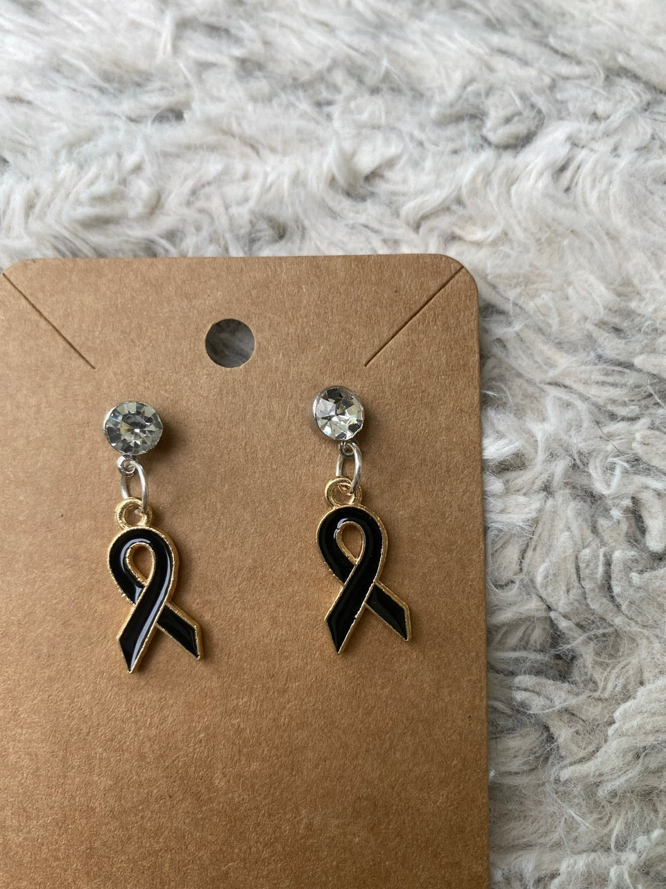 Awareness Ribbon Dangling Earrings