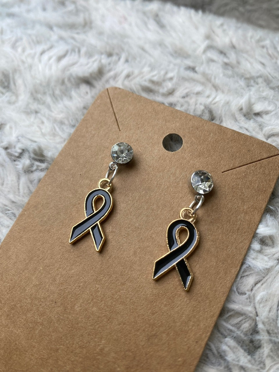 Awareness Ribbon Dangling Earrings