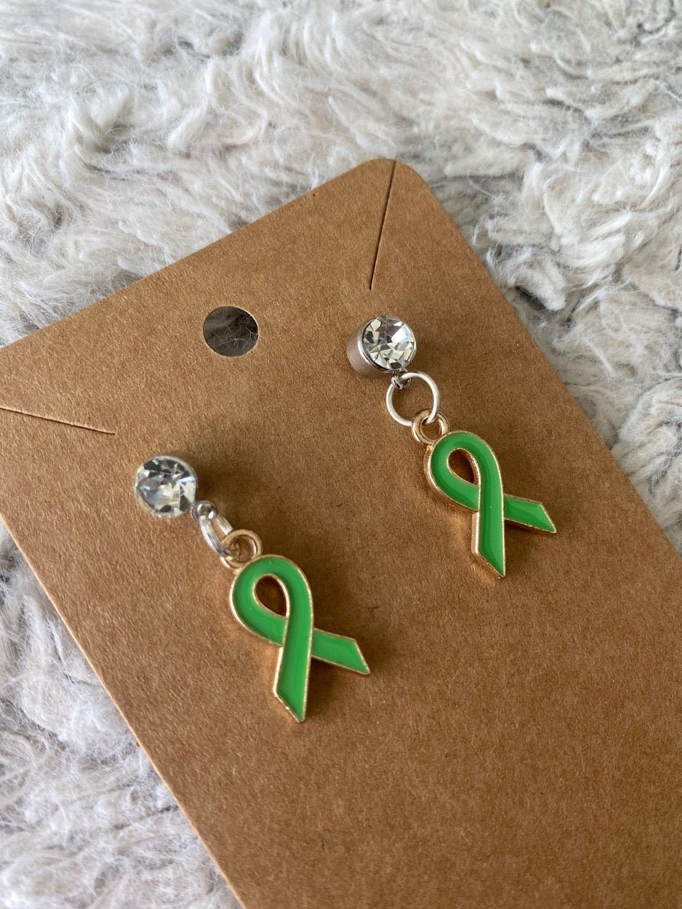 Awareness Ribbon Dangling Earrings