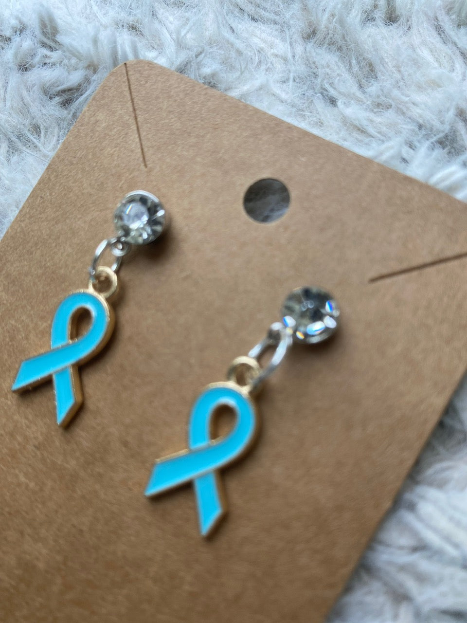 Awareness Ribbon Dangling Earrings