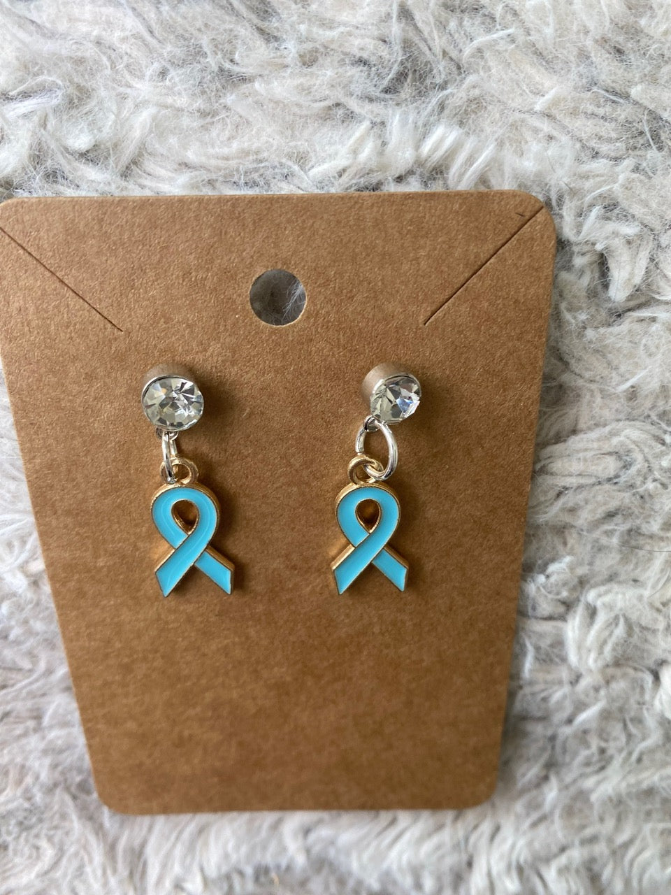 Awareness Ribbon Dangling Earrings