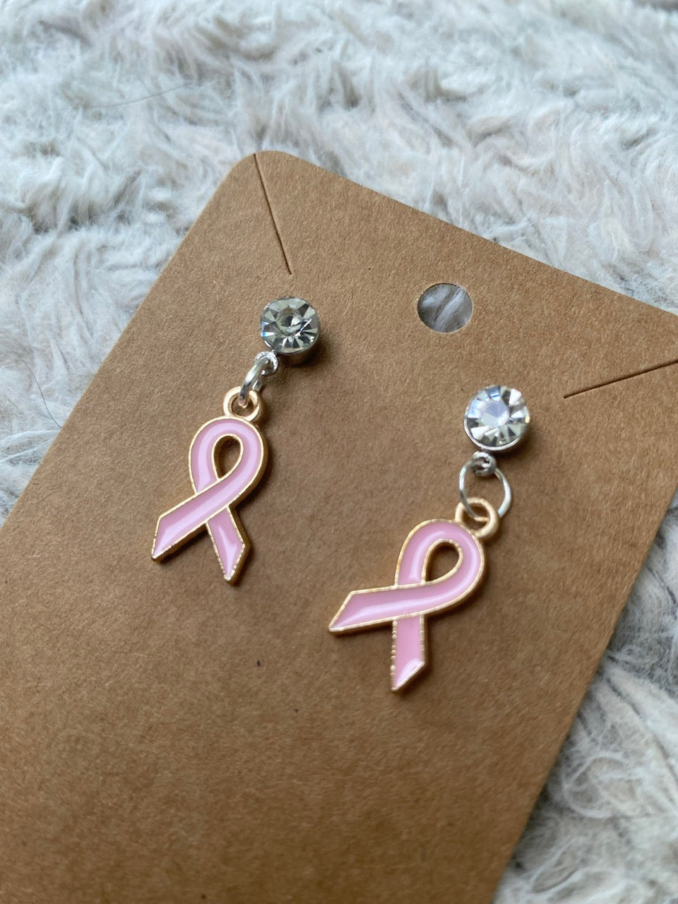 Awareness Ribbon Dangling Earrings