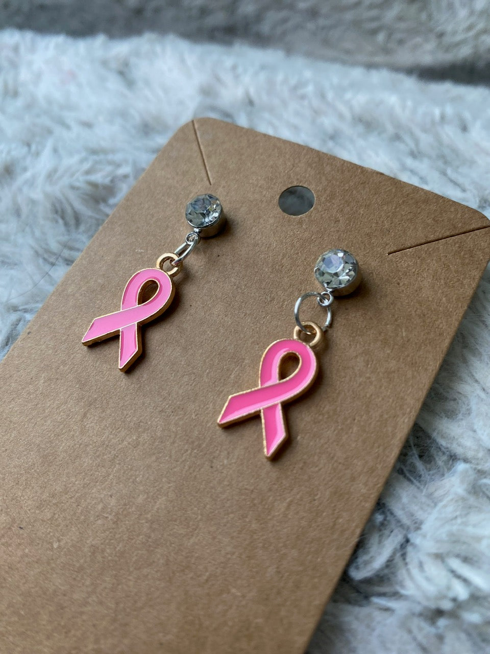 Awareness Ribbon Dangling Earrings