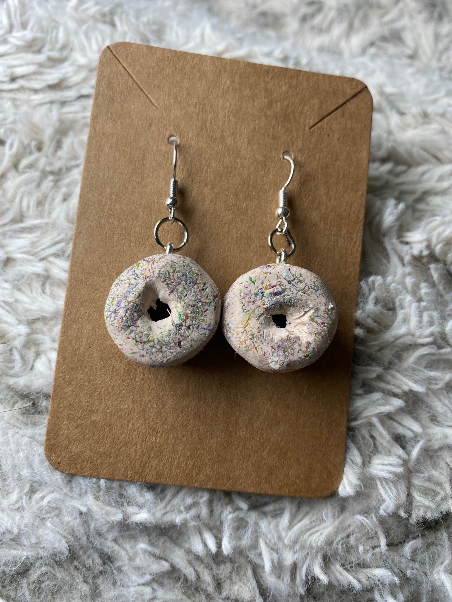 Donut with Sprinkle Dangling Earrings