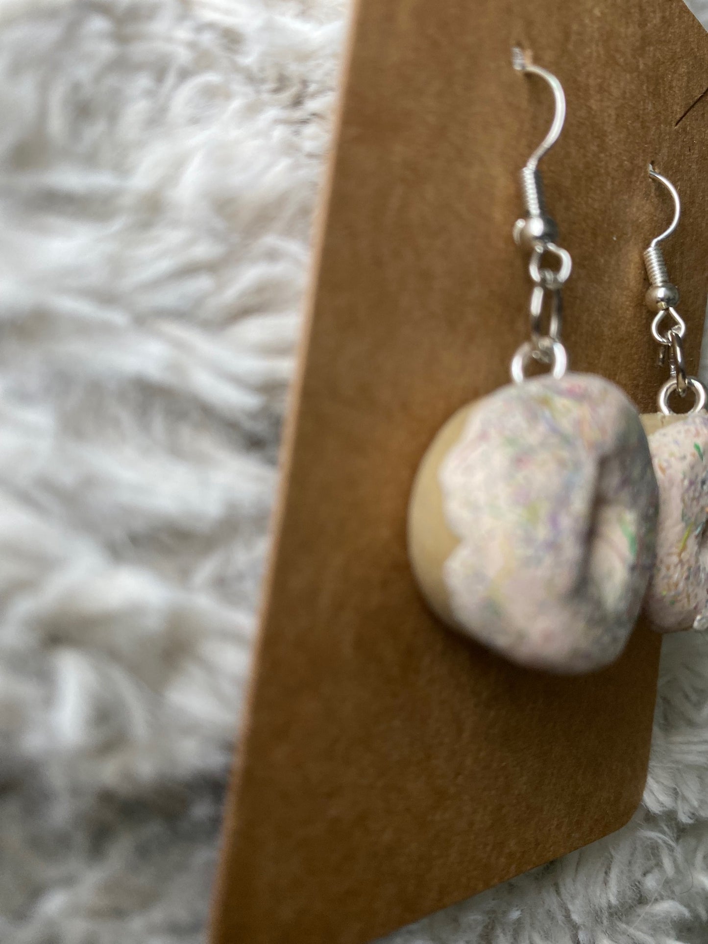 Donut with Sprinkle Dangling Earrings