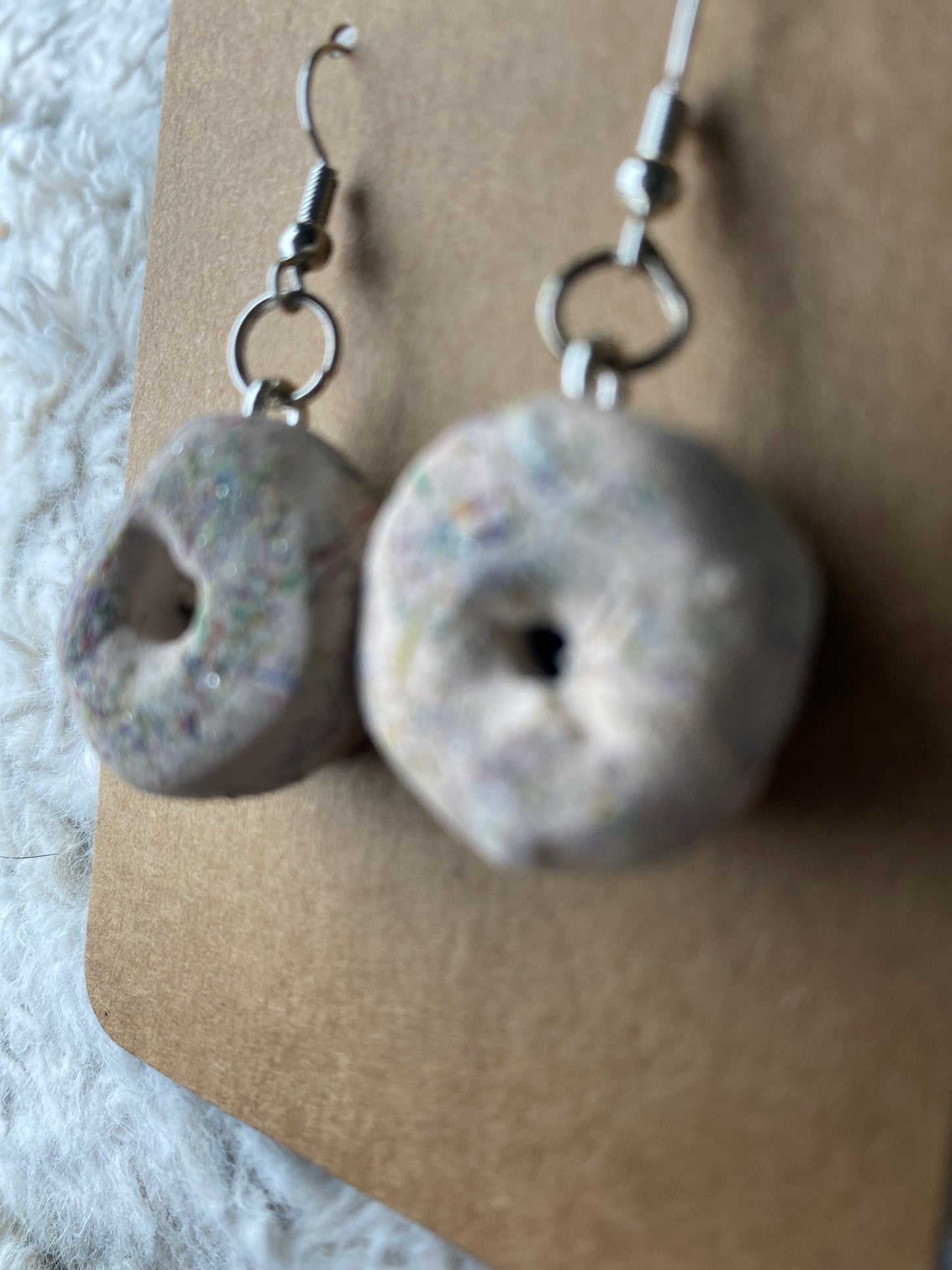 Donut with Sprinkle Dangling Earrings