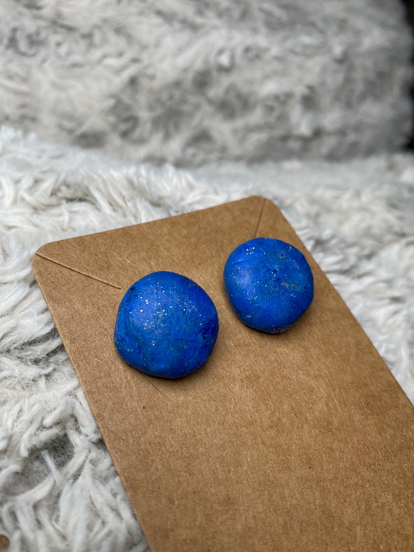 Blue Circle Studs