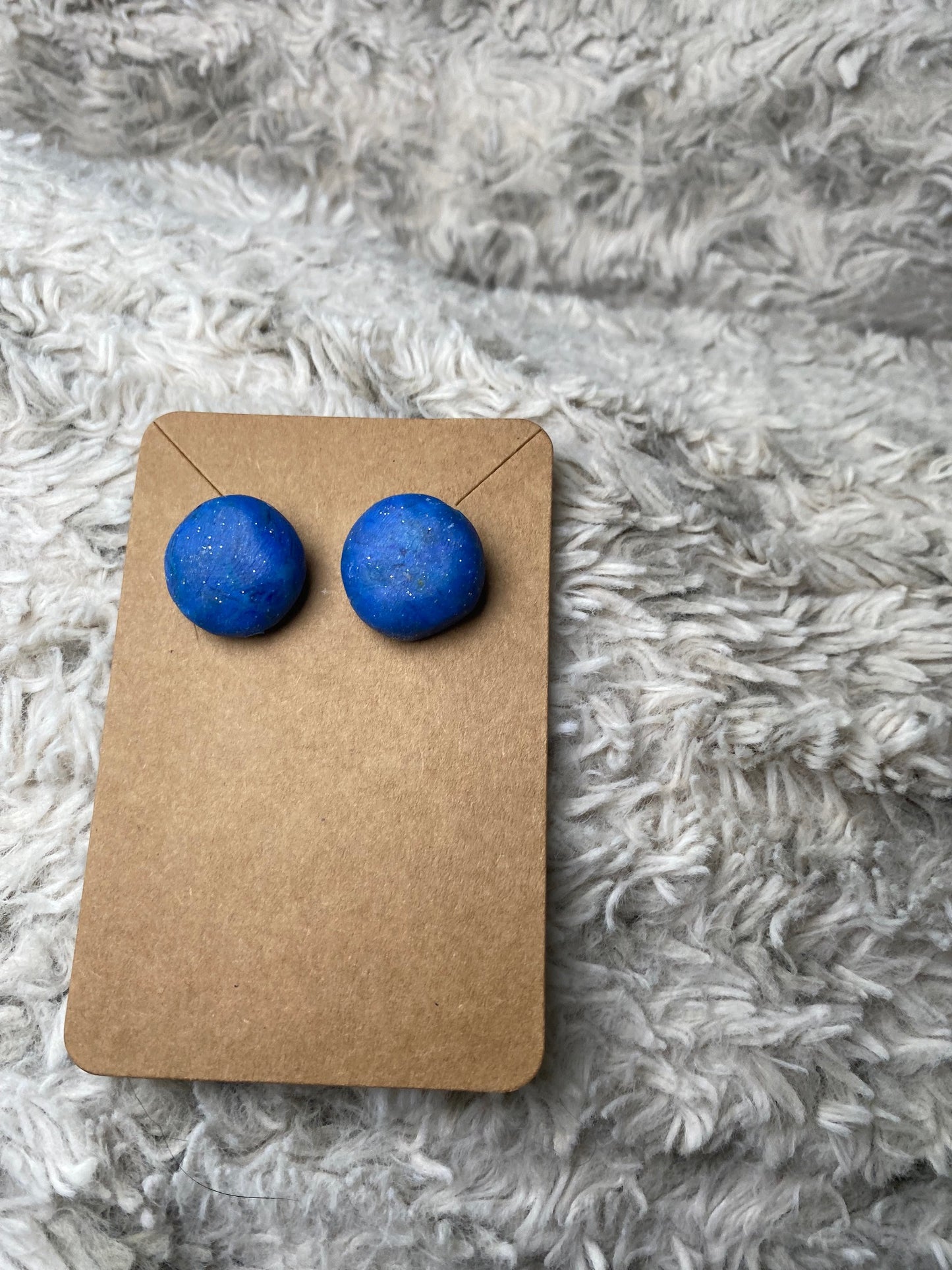 Blue Circle Studs