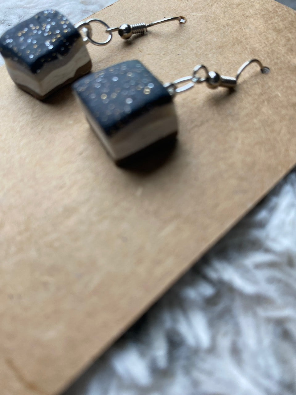 Nanaimo Bar Hanging Earrings