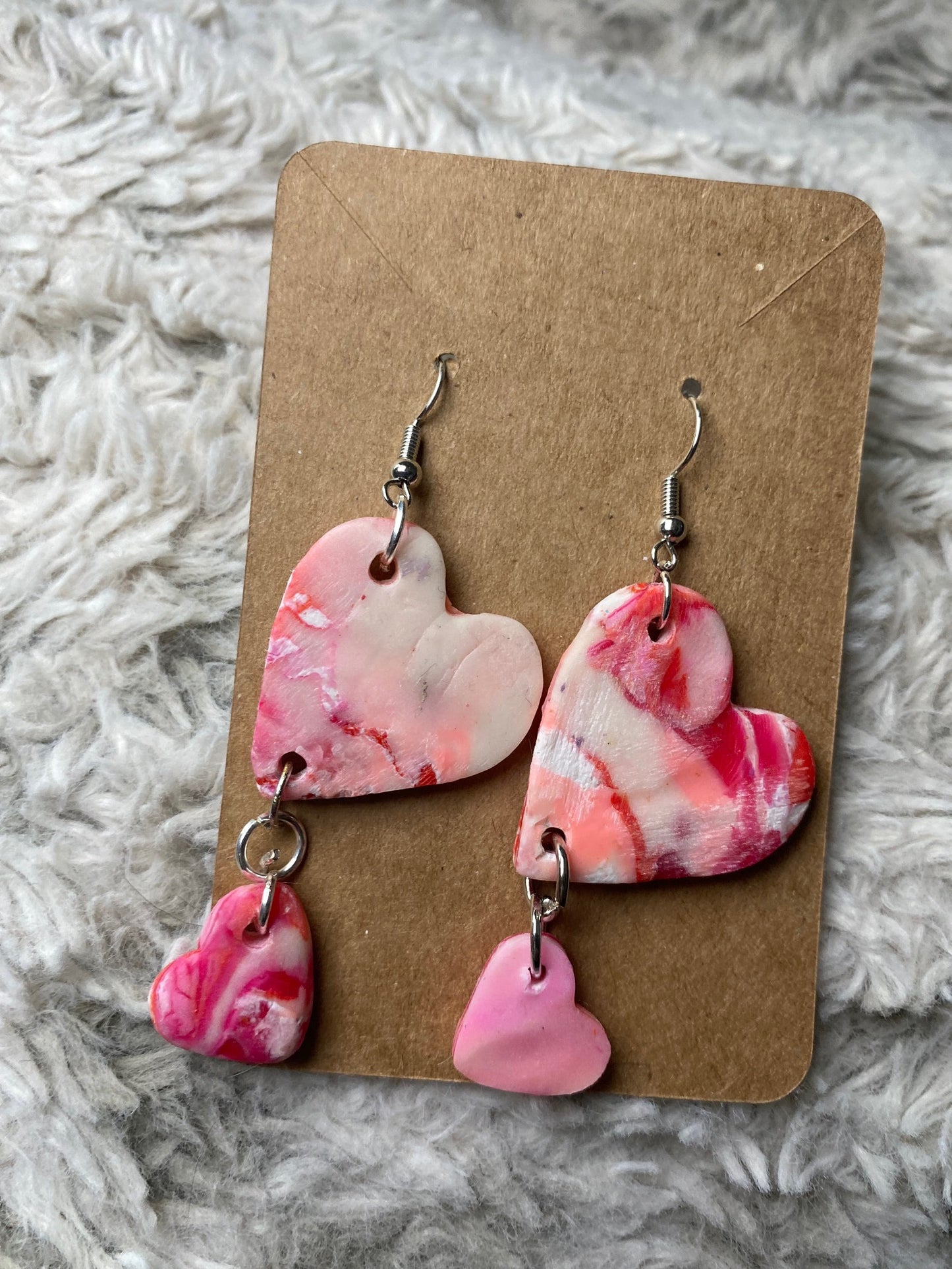 Heart Shaped Dangling Earrings