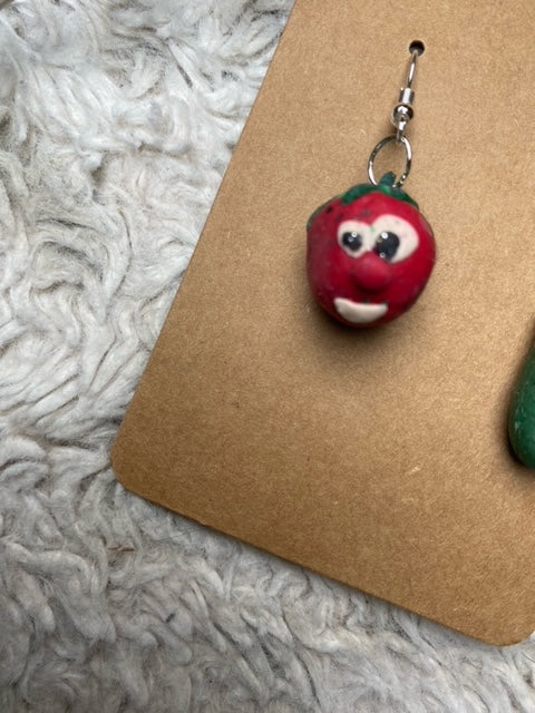 Bob the Tomato and Larry the Cucumber Earrings